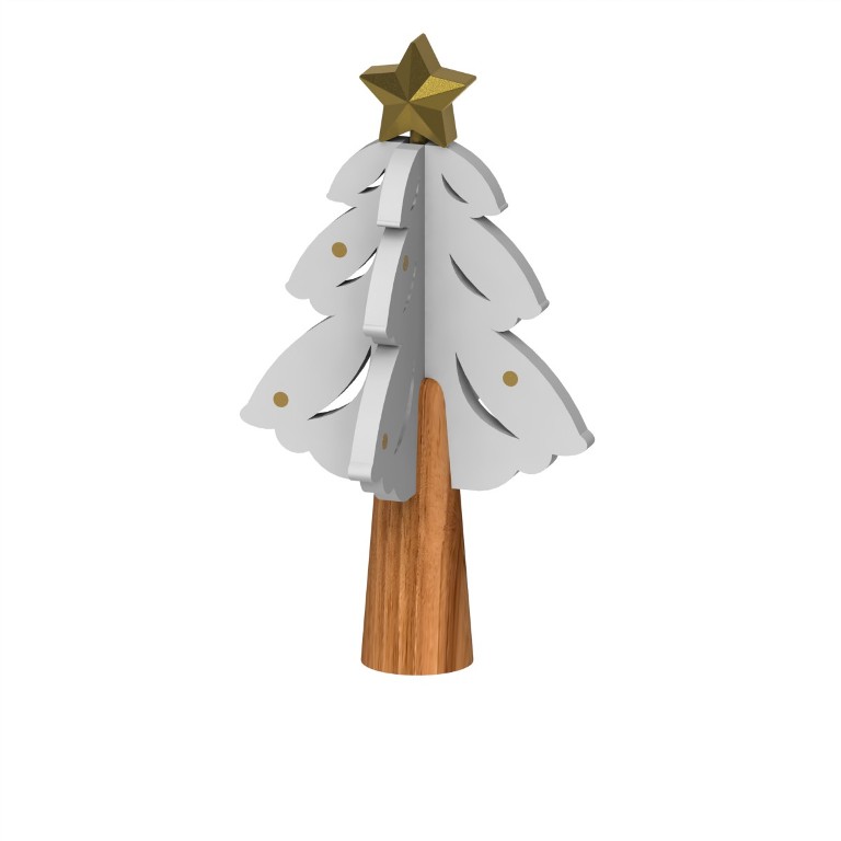 Wooderful life/DIY聖誕木零件/白色聖誕樹