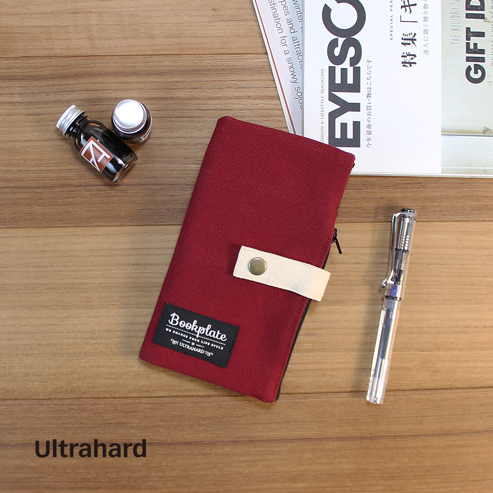 ultrahard Bookplate 藏書票拉鍊信箋筆袋系列(紅)