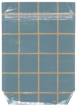 【WORLD CRAFT】透明包裝夾鏈袋(5入)_格紋藍