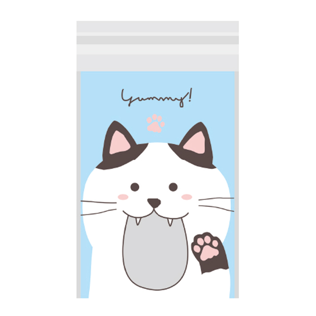 【TSUTSUMU】愛吃鬼動物PP包裝袋(10入)_黑白貓
