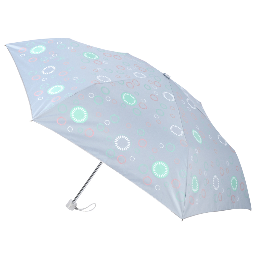 【2mm】銀膠抗UV 淡雅彩圖 輕量蛋卷手開傘（輕鬆藍）