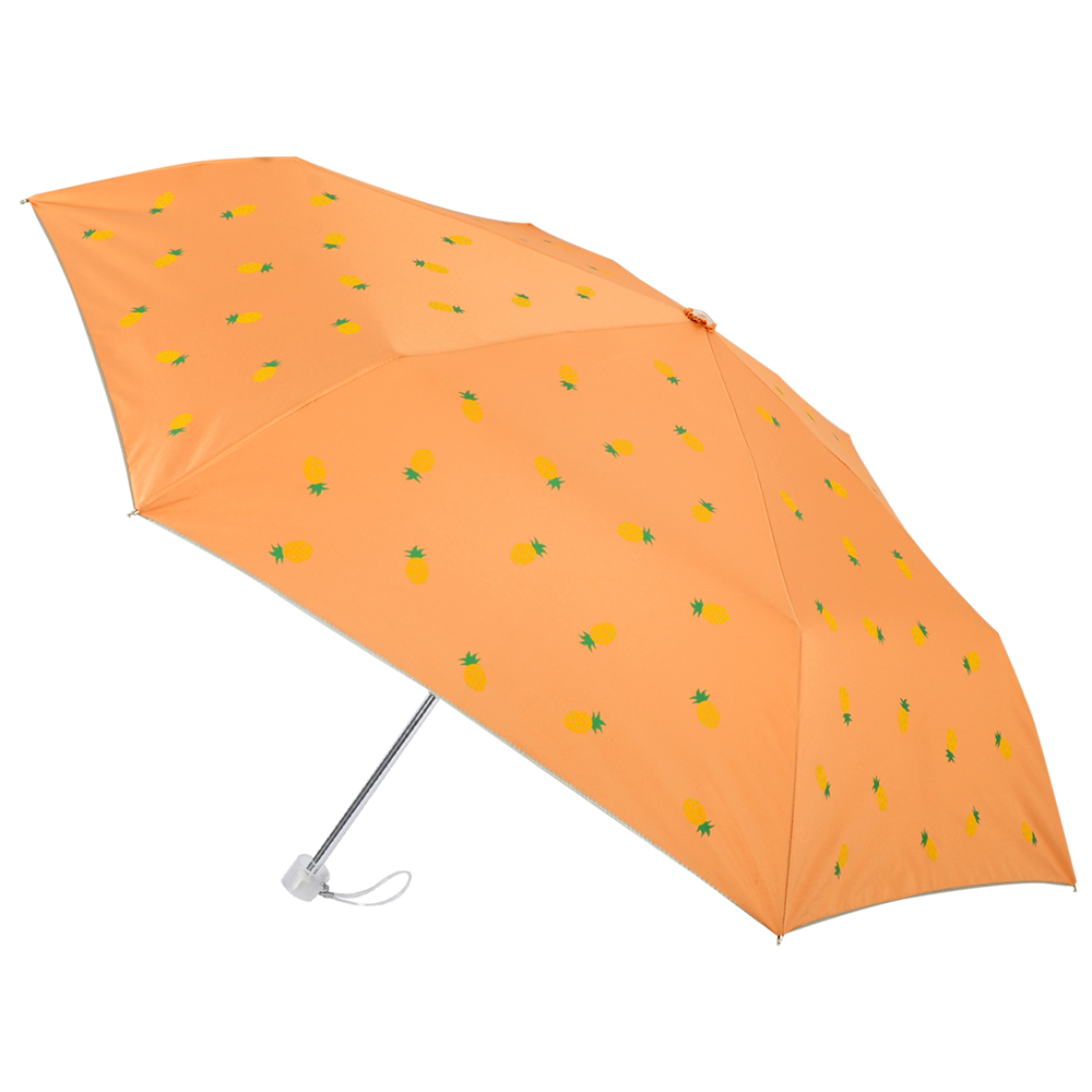 【2mm】銀膠抗UV 淡雅彩圖 輕量蛋卷手開傘（溫暖橙）