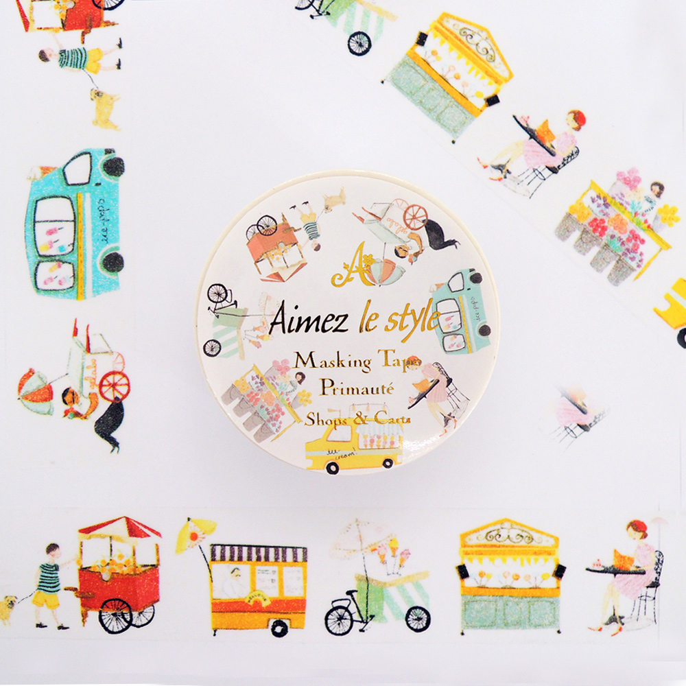 【Aimez le style】和紙膠帶_行動的餐車
