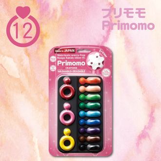 【Primomo】普麗貓趣味蠟筆(皇后戒指)12色-附橡皮擦
