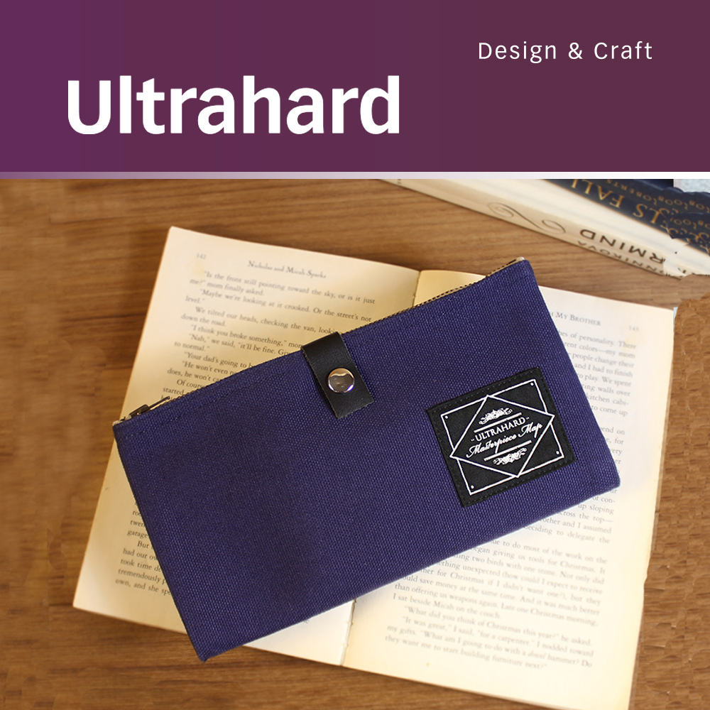 Ultrahard Masterpiece Map雙拉鏈筆袋(深藍)