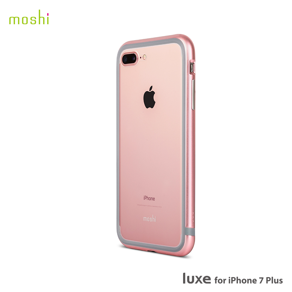 Moshi Luxe for iPhone 7 Plus 雙料金屬邊框粉