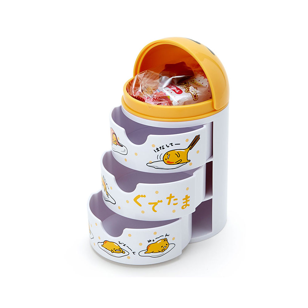 《Sanrio》蛋黃哥桌上型三層置物罐(慵懶生活)