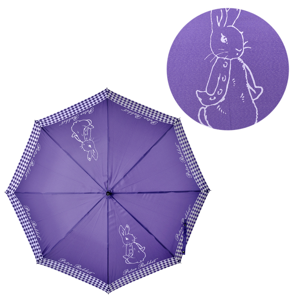 Peter Rabbit 比得兔晴雨兩用直傘(抗UV認證)俏皮側身- 紫