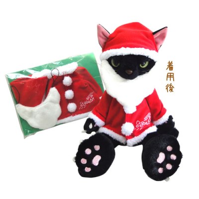 【聖誕版】SCRATCH ,日本抓抓貓絨毛玩偶(聖誕衣可拆式)黑