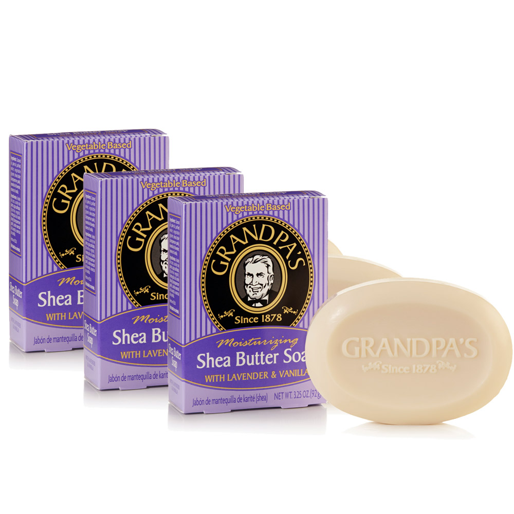 Grandpa’s Soap 神奇爺爺 純粹乳木果專業保濕皂 3.25oz 3入組