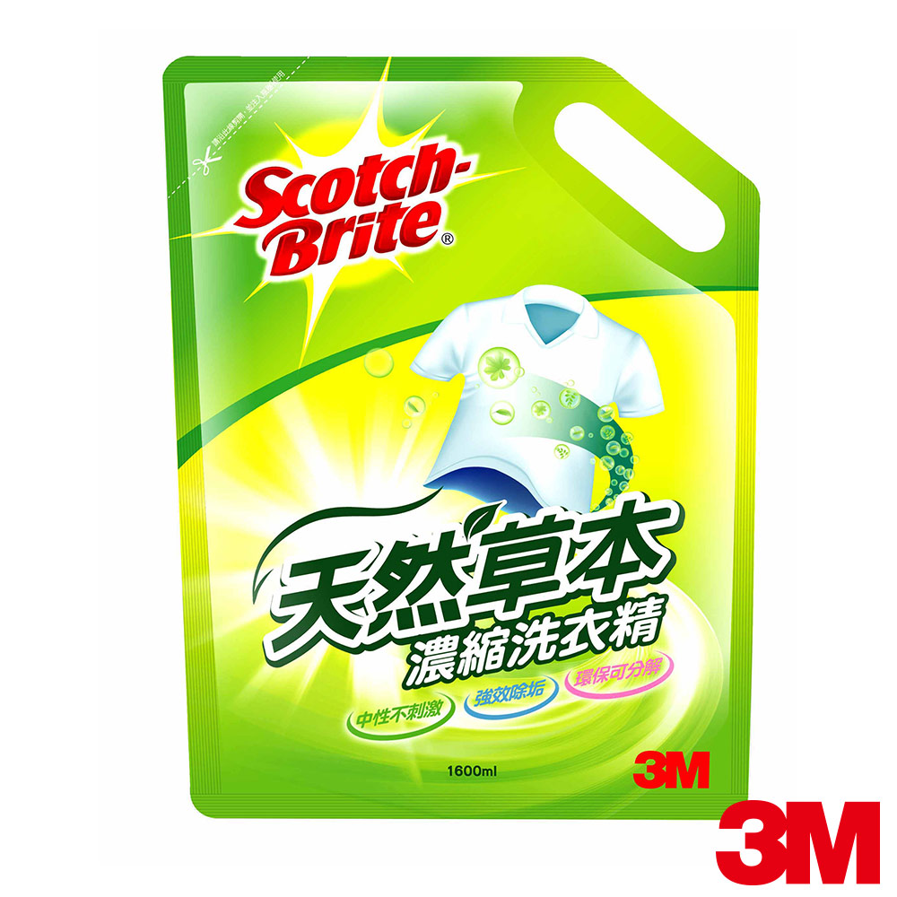 【3M】 天然草本抗菌洗衣精補充包1入(1600ml)