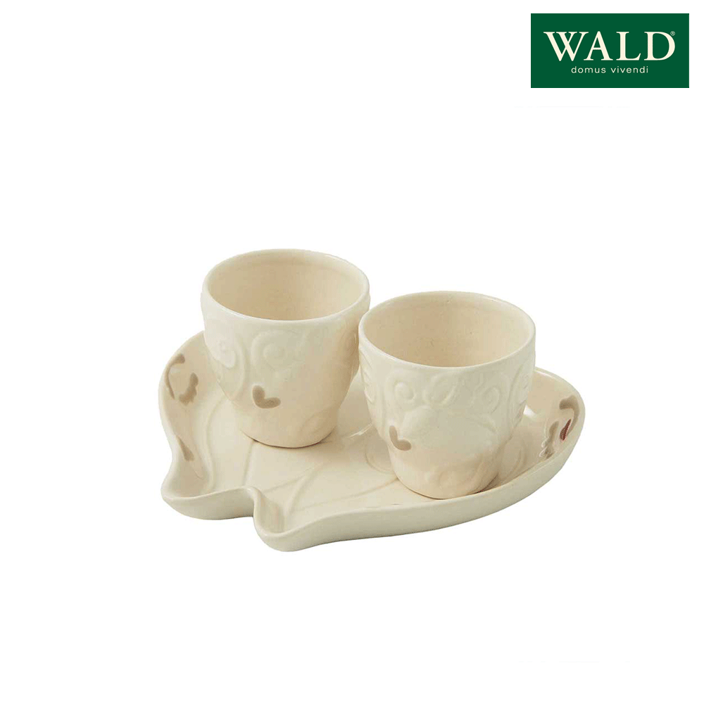  WALD 心心相印（1盤2杯） 交換禮物 聖誕 哪裡買 盤子 杯子 咖啡杯 對杯 情侶杯 雙杯 愛心盤 碟子 濃縮咖啡杯 expresso杯