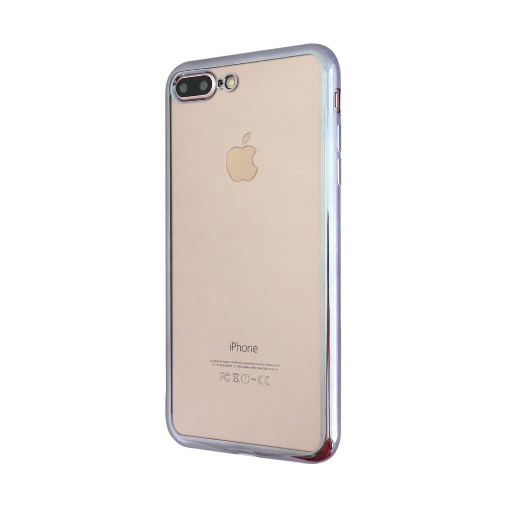 iPhone7 Plus 點紋防水印奈米電鍍TPU軟殼太空灰