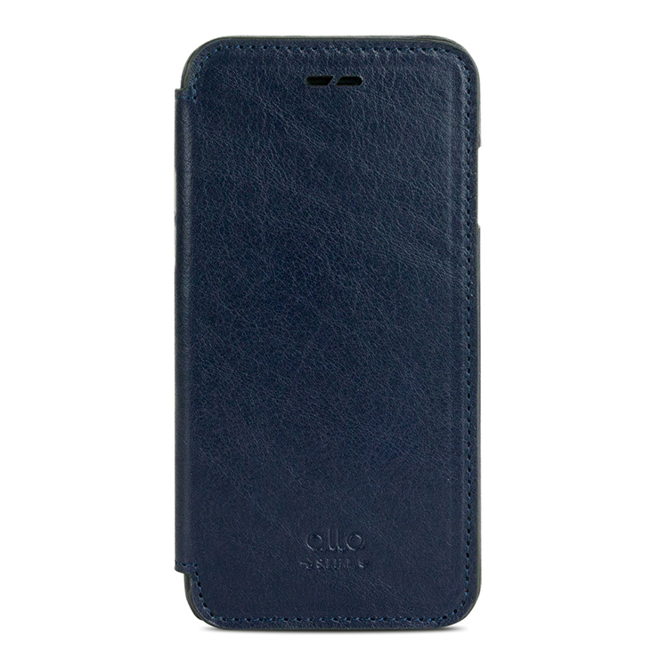 alto iPhone 7 (4.7吋) 側翻式皮革手機套，Foglia - 海軍藍