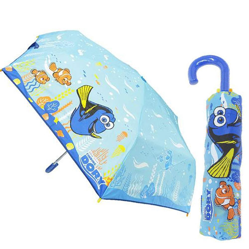 【日本進口正版】海底總動員 輕量型 雨傘/折疊傘 附傘套 迪士尼 Disney -90213款