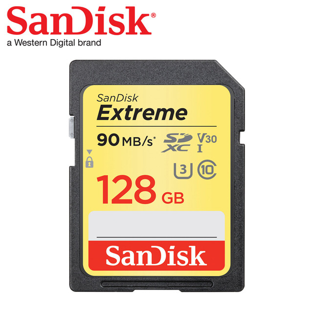 【SanDisk】Extreme SDHC/SDXC UHS-I U3 V30 128G 記憶卡(每秒讀90MB 寫60MB)