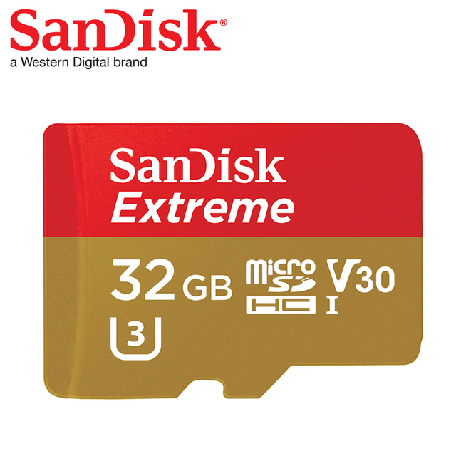 【SanDisk】Extreme microSD UHS-I 32G V30 記憶卡 含轉卡(每秒讀90MB 寫60MB)
