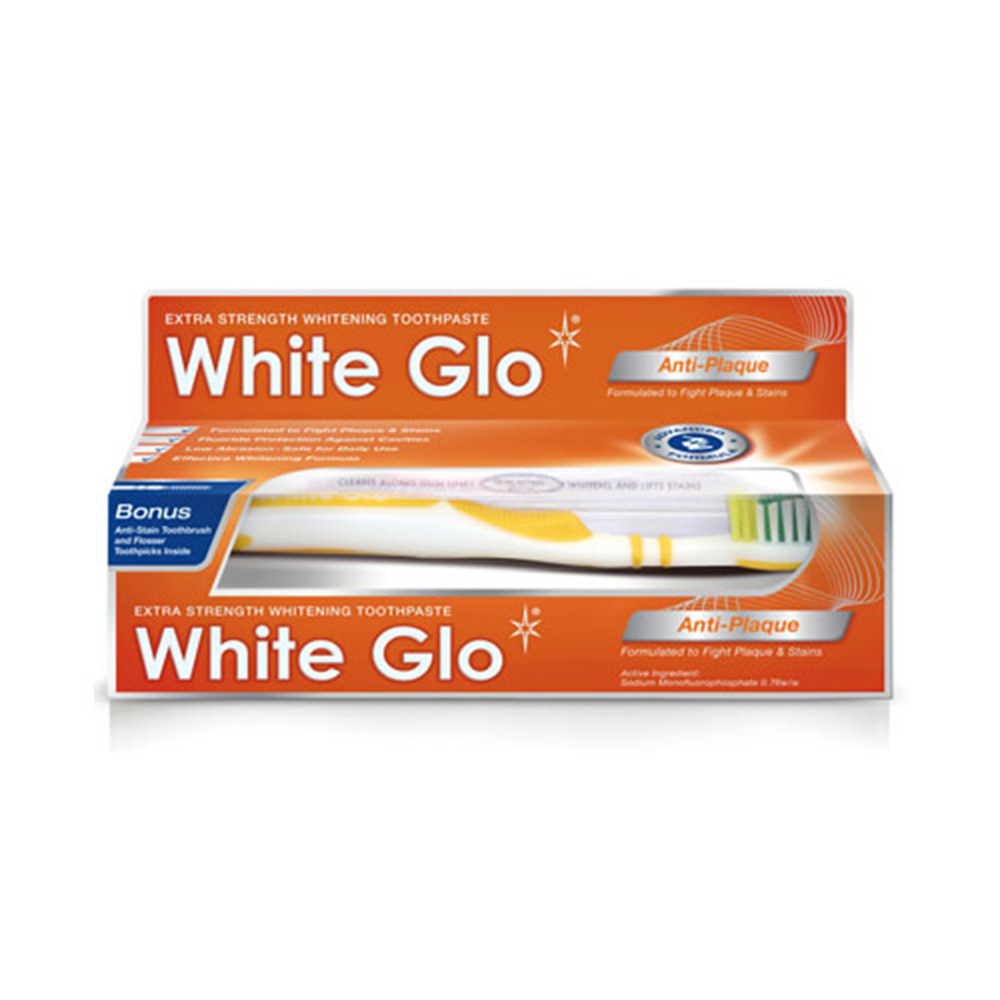 【澳洲White Glo】抗斑亮白牙膏 150g(附牙刷+牙縫刷)