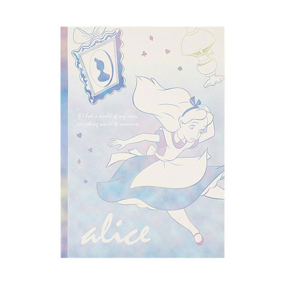 《sun-star》迪士尼公主PURE& 幻彩純粹系列B5膠裝方格筆記本(愛麗絲)