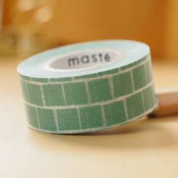 【MARK’S】maste BASIC 和紙膠帶_彩格(綠)