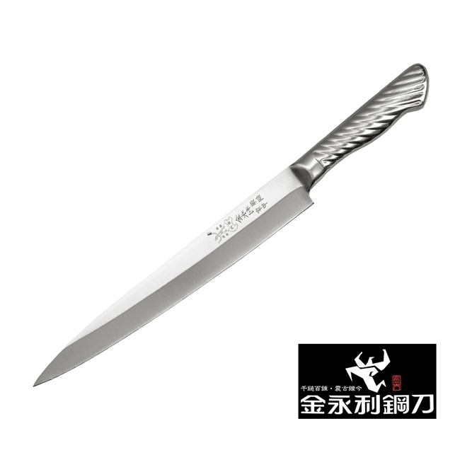 金門【金永利鋼刀】D1-8鋼柄生魚片刀(中)