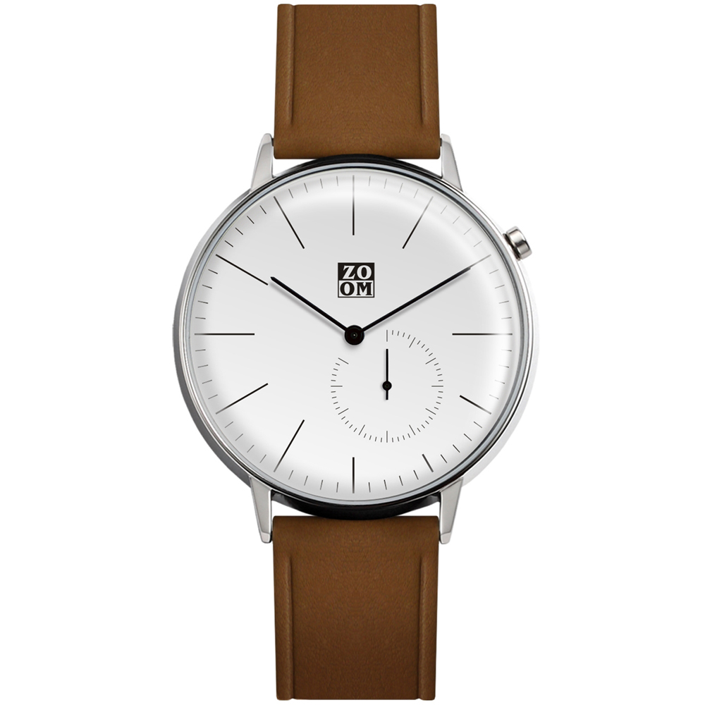 ZOOM Pure 生活觀察家極簡設計腕錶-白色