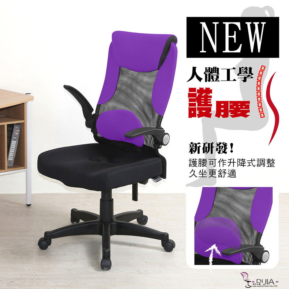 DIJIA 【曙暮之光新型升降護腰】辦公椅/電腦椅紫