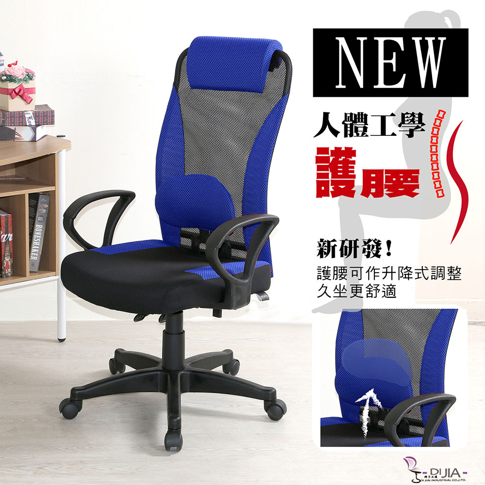 DIJIA 【經典思暮新型升降護腰】辦公椅/電腦椅藍色