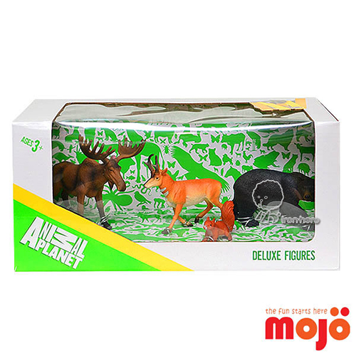 MOJO動物模型-禮盒-森林動物四件組