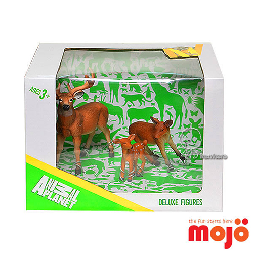MOJO動物模型-禮盒-鹿家族三件組