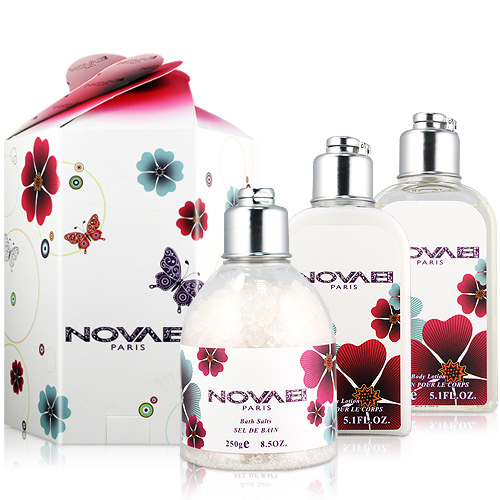 Novae 飛舞香氛沐浴禮盒(香氛沐浴乳150ml+香氛身體乳150ml+香氛沐浴鹽250g)