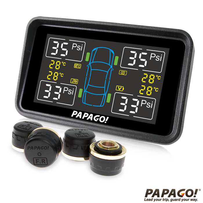 PAPAGO ! TireSafe S10E獨立型胎外式胎壓偵測器(兩年保固)黑色