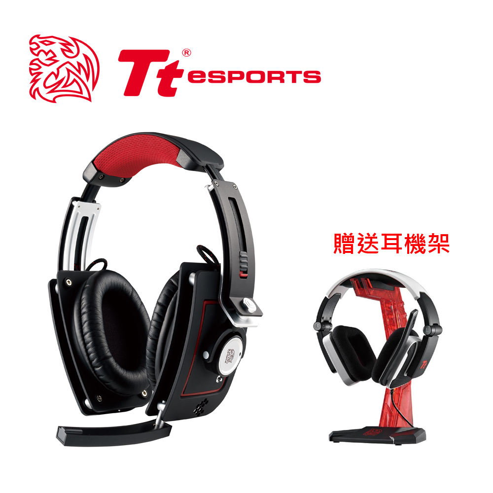 Tt eSPORTS Level 10 M 電競耳機 (黑)HT-LTM010ECBL  送耳機架