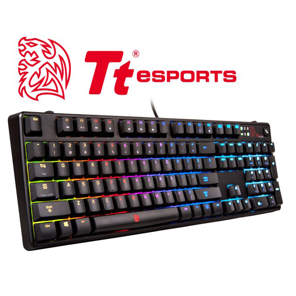 Tt eSPORTS 波賽頓 Z RGB全彩背光茶軸機械式電競鍵盤 (KB-PZR-KBBRTC-01)