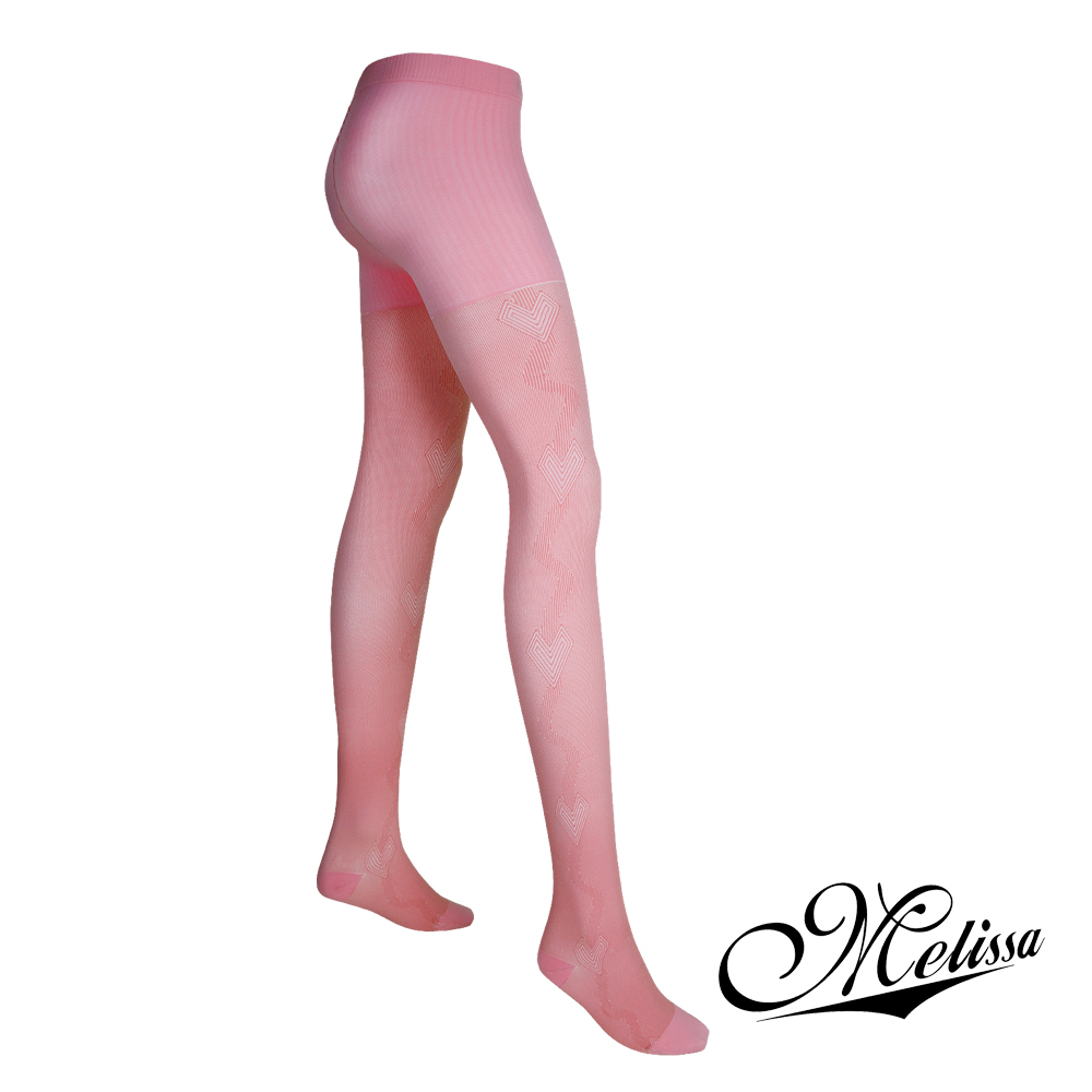 【買三送二】Melissa 魅莉莎醫療級時尚彈性褲襪x3雙(贈彈性小腿襪-魅力黑x1雙+典雅黑x1雙)L櫻花粉