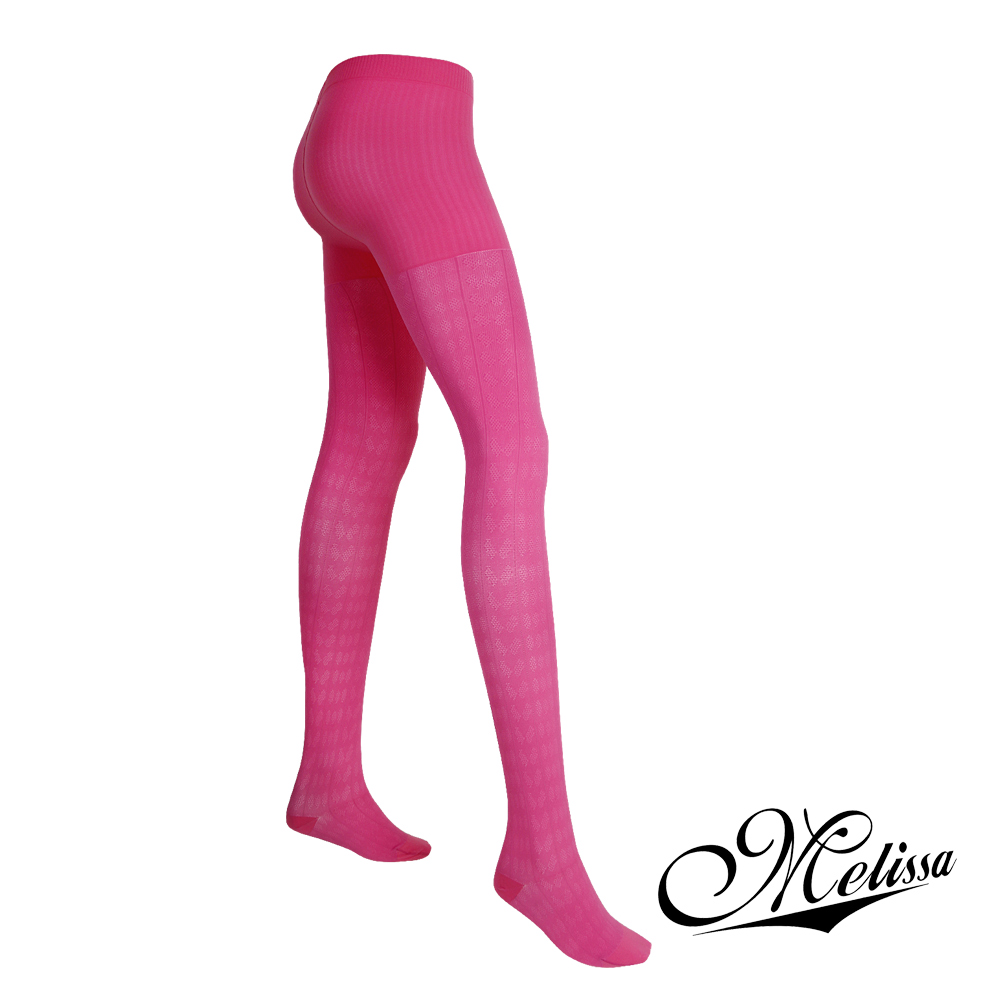 【買二送一】Melissa 魅莉莎醫療級時尚彈性褲襪x2雙(贈彈性小腿襪-典雅黑x1雙)XL蜜桃粉