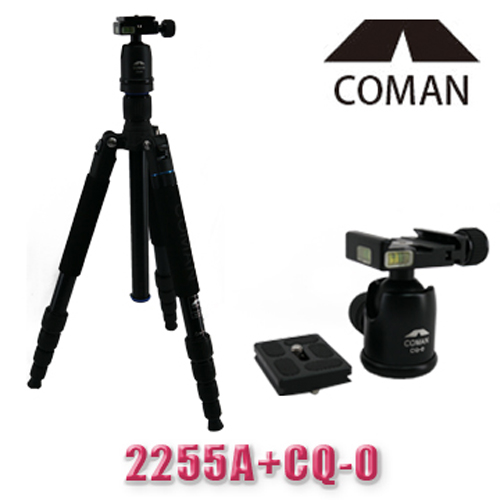 COMAN 科曼 JU-2255A+CQ-0 25mm五節鎂鋁腳架組