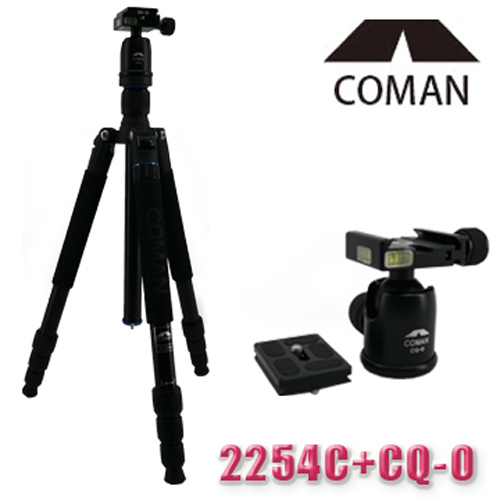 COMAN 科曼 JU-2254C+CQ-0 25mm四節碳纖腳架組