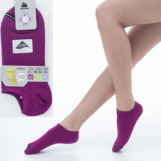 【KEROPPA】可諾帕舒適透氣減臭加大踝襪x紫紅兩雙(男女適用)C98004-X紫紅
