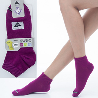 【KEROPPA】可諾帕舒適透氣減臭加大超短襪x紫紅兩雙(男女適用)C98005-X紫紅