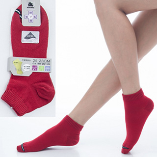 【KEROPPA】可諾帕舒適透氣減臭加大超短襪x紅色兩雙(男女適用)C98005-X
