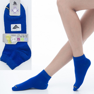 【KEROPPA】可諾帕舒適透氣減臭加大超短襪x寶藍色兩雙(男女適用)C98005-X寶藍色
