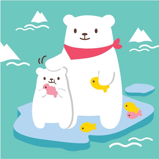 LOVIN超萌韓版數字油畫 海洋系列可愛北極熊(3) 1幅無