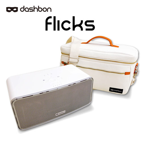 Dashbon Flicks 行動無線藍芽喇叭投影機家庭劇院280WH+專屬隨身包組