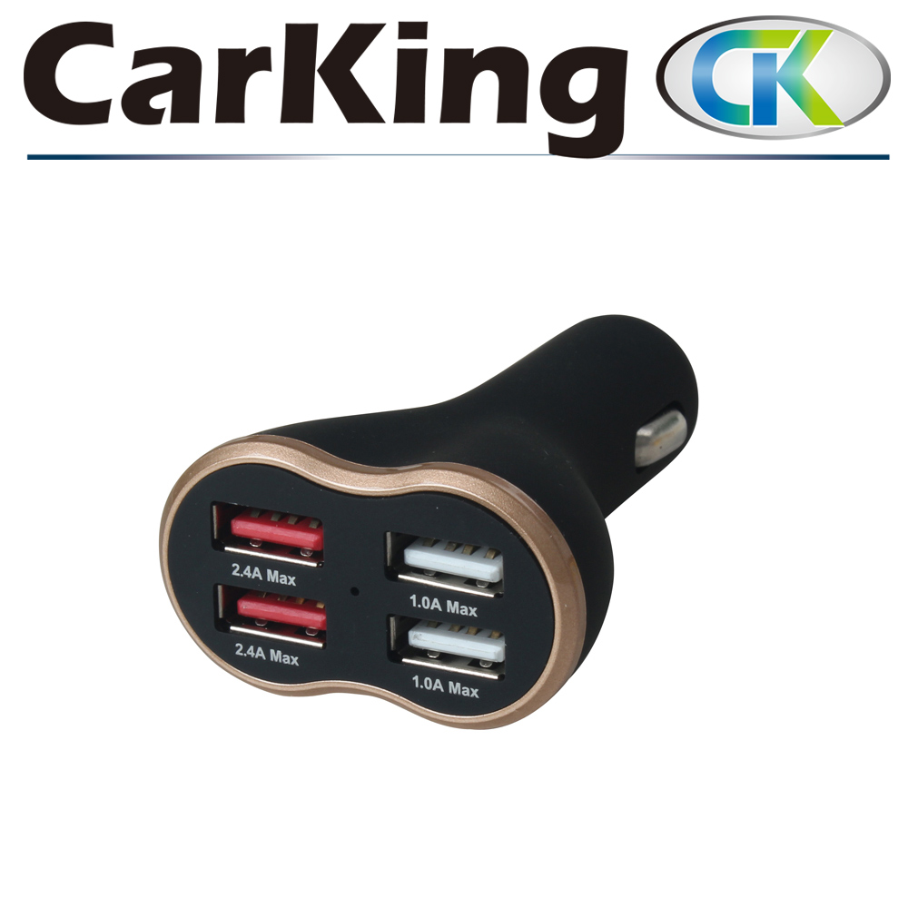 CarKing CK-4000四孔USB車充黑色