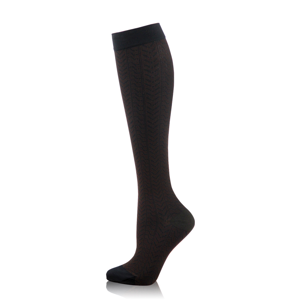 《Melissa 魅莉莎》醫療級時尚彈性襪─小腿襪(魅力黑)魅力黑M
