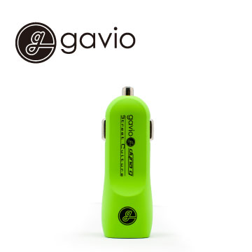 Gavio 2 埠 USB 3A 車用充電器 (四色)綠
