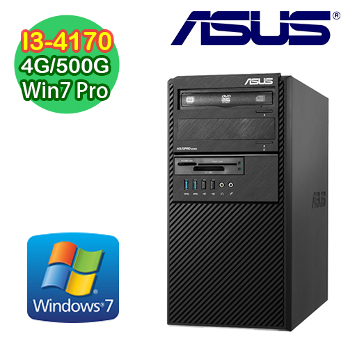 ASUS華碩 BM1AF Intel i3-4170雙核 4G記憶體 Win7 Pro桌上型電腦 (BM1AF-I34170011F)