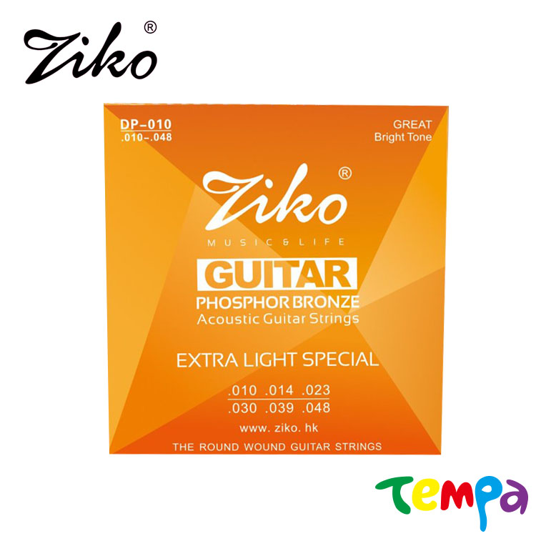 【Tempa】Ziko DP-010/DP-011  民謠吉他弦 公司貨(兩包入)DP-010