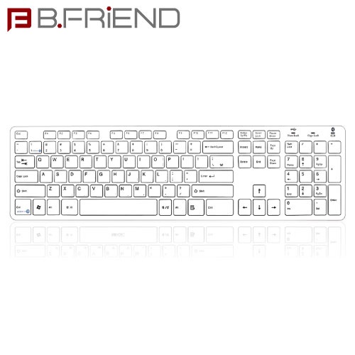 B.FRIEND 三區塊有線+藍芽鍵盤 剪刀腳 BW-1430白色
